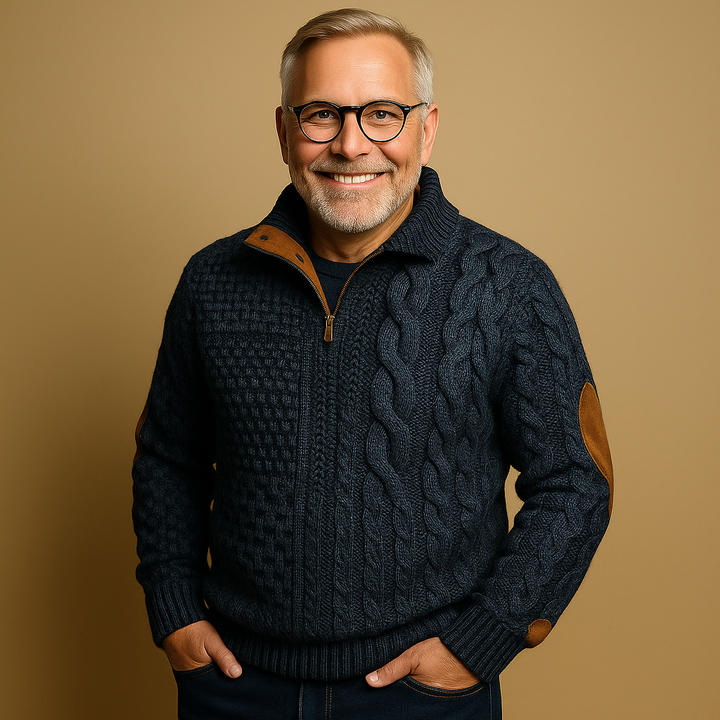 Saela & Co – Verfijnde Sweatshirt met Hoge Hals