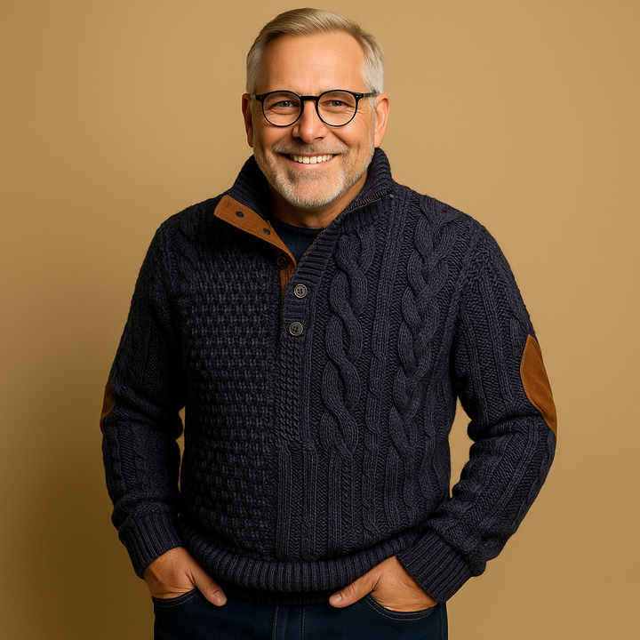 Saela & Co – Verfijnde Sweatshirt met Hoge Hals