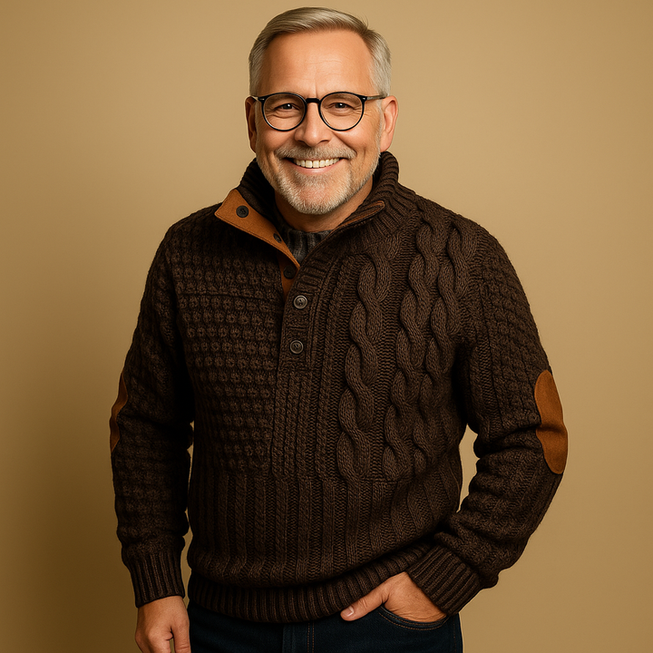 Saela & Co – Verfijnde Sweatshirt met Hoge Hals