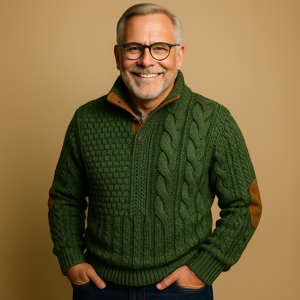 Saela & Co – Verfijnde Sweatshirt met Hoge Hals