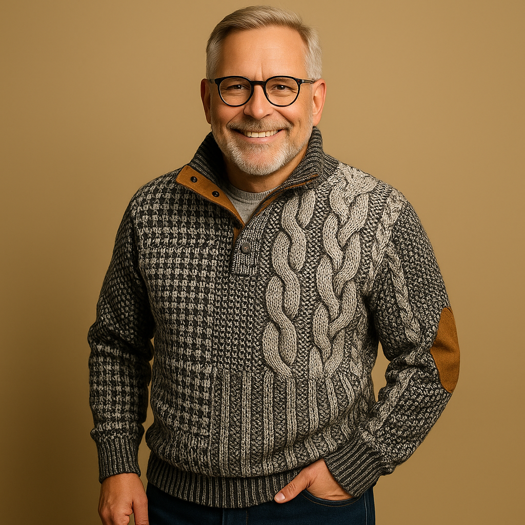 Saela & Co – Verfijnde Sweatshirt met Hoge Hals