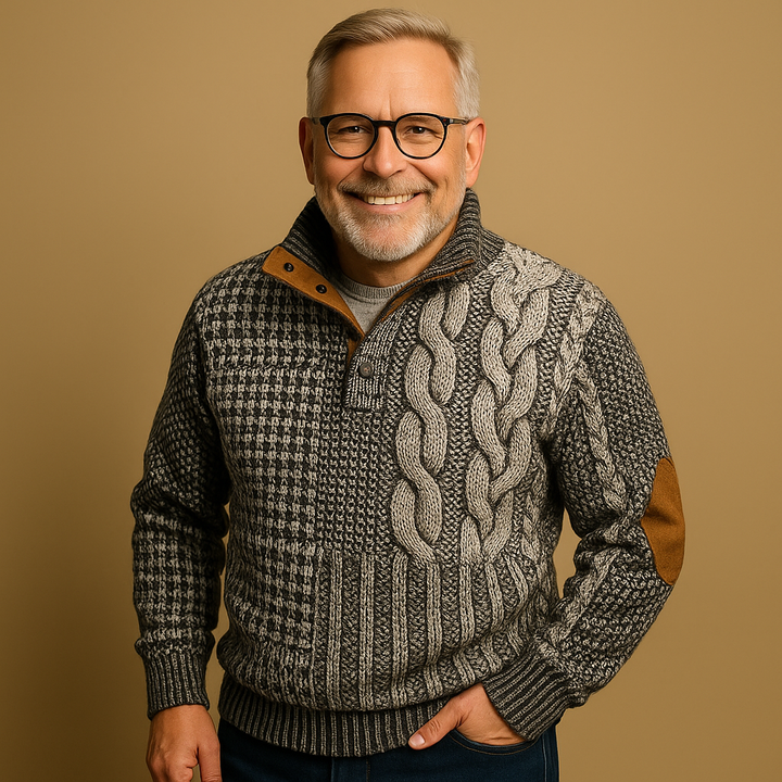 Saela & Co – Verfijnde Sweatshirt met Hoge Hals