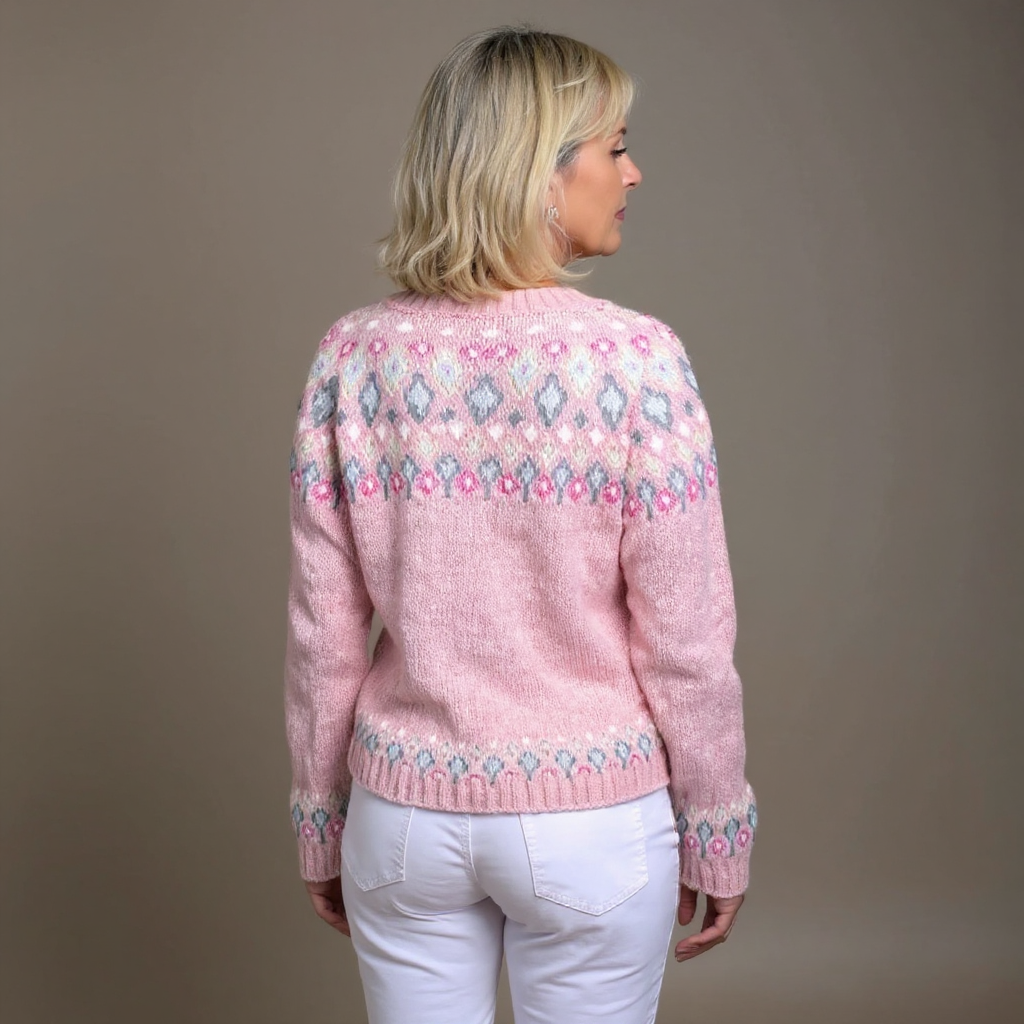 Saela & Co – Gezellig Roze Wollen Vest